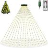 LED Star Christmas Tree Topper with Colorful Waterfall Lights