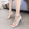 Roman Style Woman Shoes Super-high Heel Stiletto Sandals for Women on Offer New Breathable Fashion 2025 Trend Korea Luxury Shoe