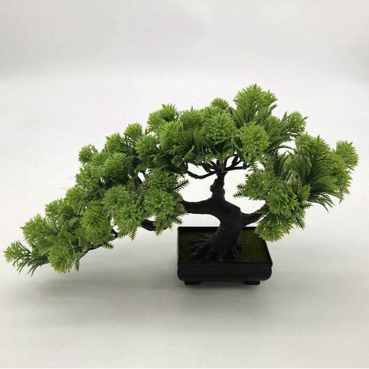 

Sashimi Dish Decoration Potted Plants Statue Decor Plants for Pets Artificial Bonsai Tree Plants Tabletop Decoration Lifelike Su зелёный