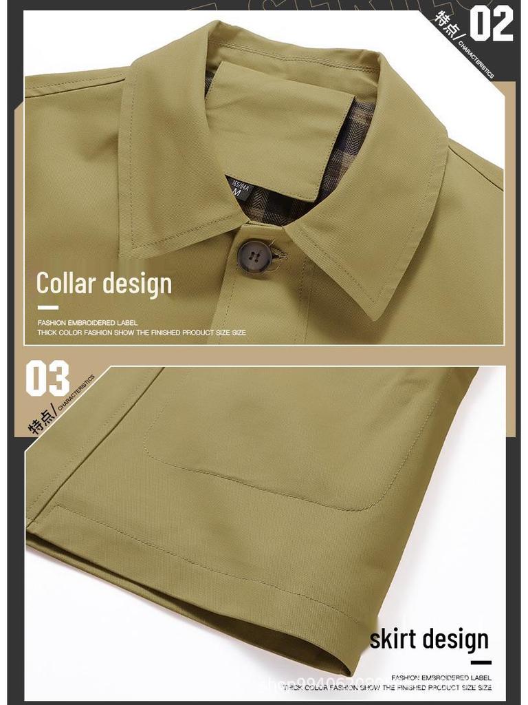 2022 Men's Casual Cotton Jacket - Zipper Stand Collar, Spring/Autumn