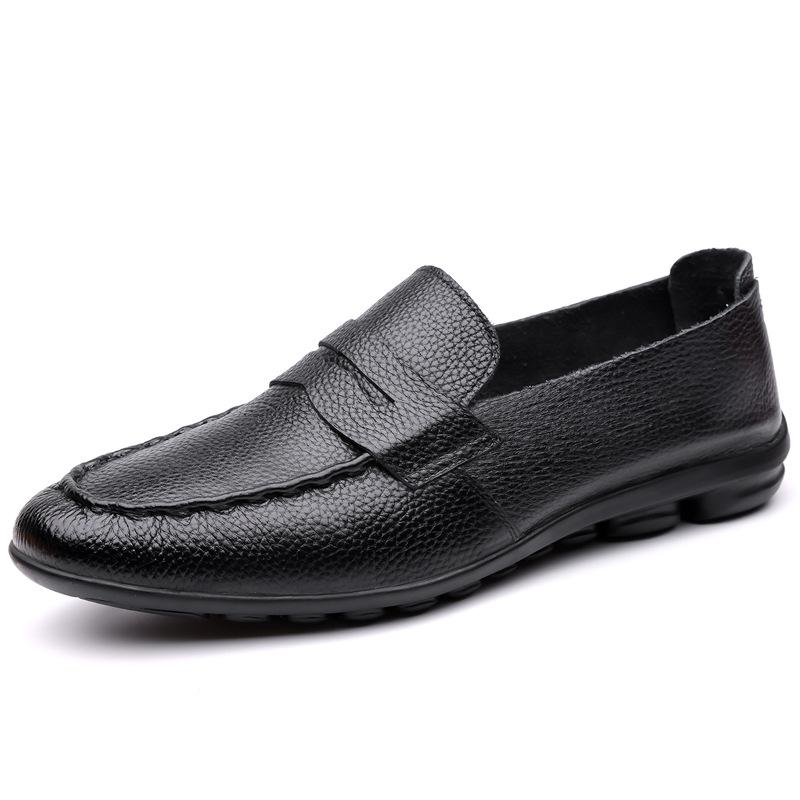 2025 Spring and Autumn New Loafers Men's Doudou Shoes Lazy One Pedal Sleeve Men's Shoes High-end Soft Sole Soft Leather 1618