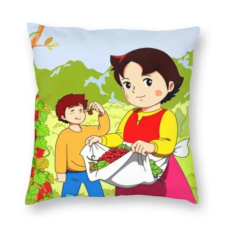 Подушка Heidi Peter And Grandpa Alps Goat Mountain чехол для подушки 40x40 декор для дома подушка с изображением мультфильма для гостиной двухсторонняя 40x40cm 1400₽