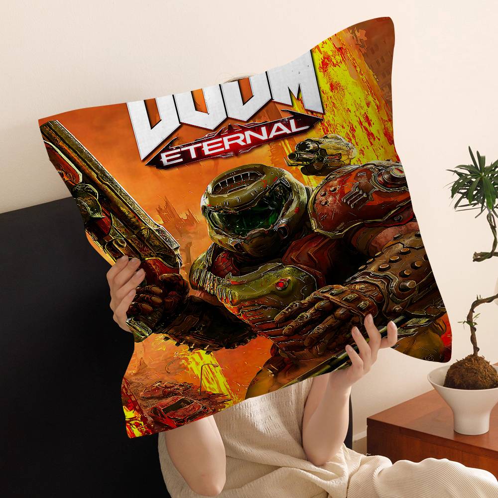 Game D-Dooms E-Eternal Personalized Picture Text Home Decorative Pillows Household Gifts 45X45Cm