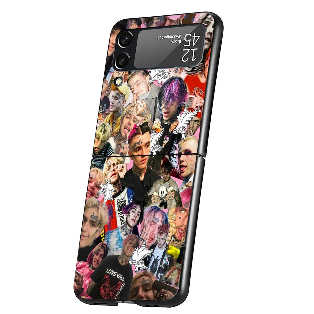 Lil Peep Singer Case Phone Cover for Samsung Galaxy Z Flip 6 5 4 3 5G ZFlip6 ZFlip5 ZFlip4 ZFlip3 Black Hard Trend Fundas