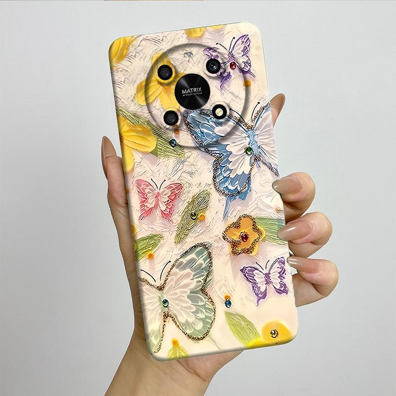 For Honor X9 4G 5G / Magic 4 Lite 4G 5G Phone Case ANY-NX1 LX1 LX2 LX3 Soft Silicone Sweet Painted Cover Cute Printed Casing