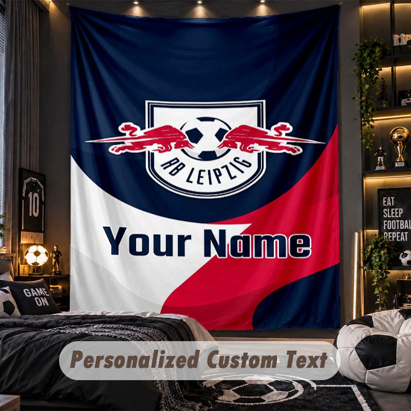 TapestryRB Leipzig FC Custom Name Text Personalized Wall Hanging Tapestry Home Wall Decor