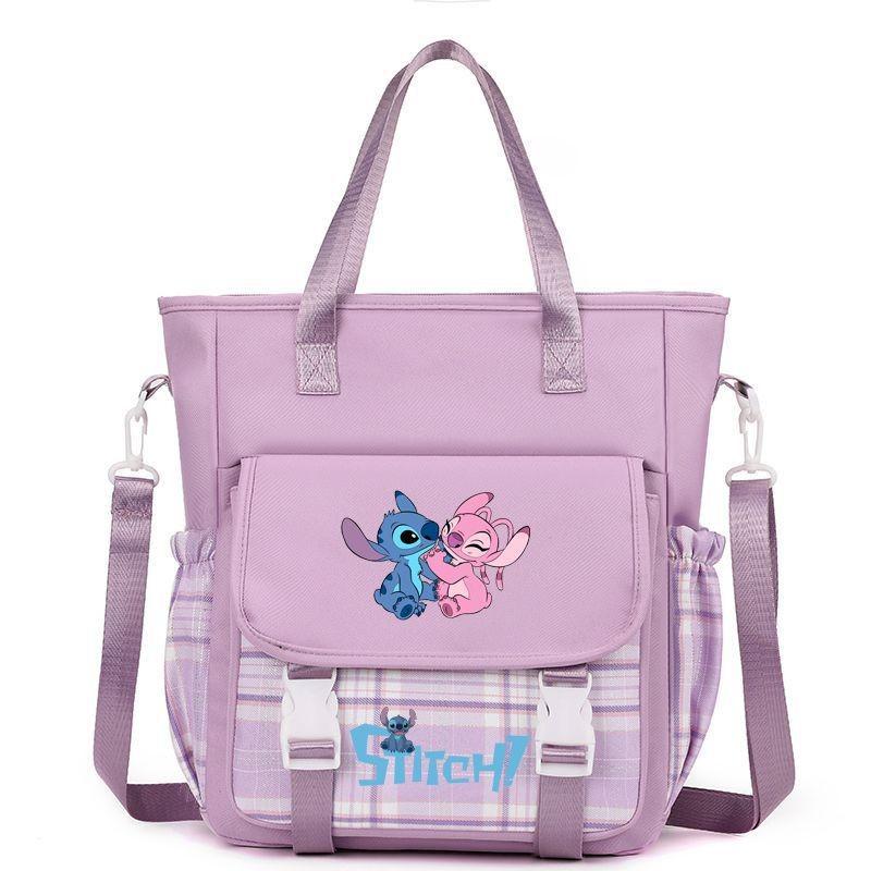 Lilo Stitch Kids Canvas Shoulder Bag With Colorful Print For Daily Use