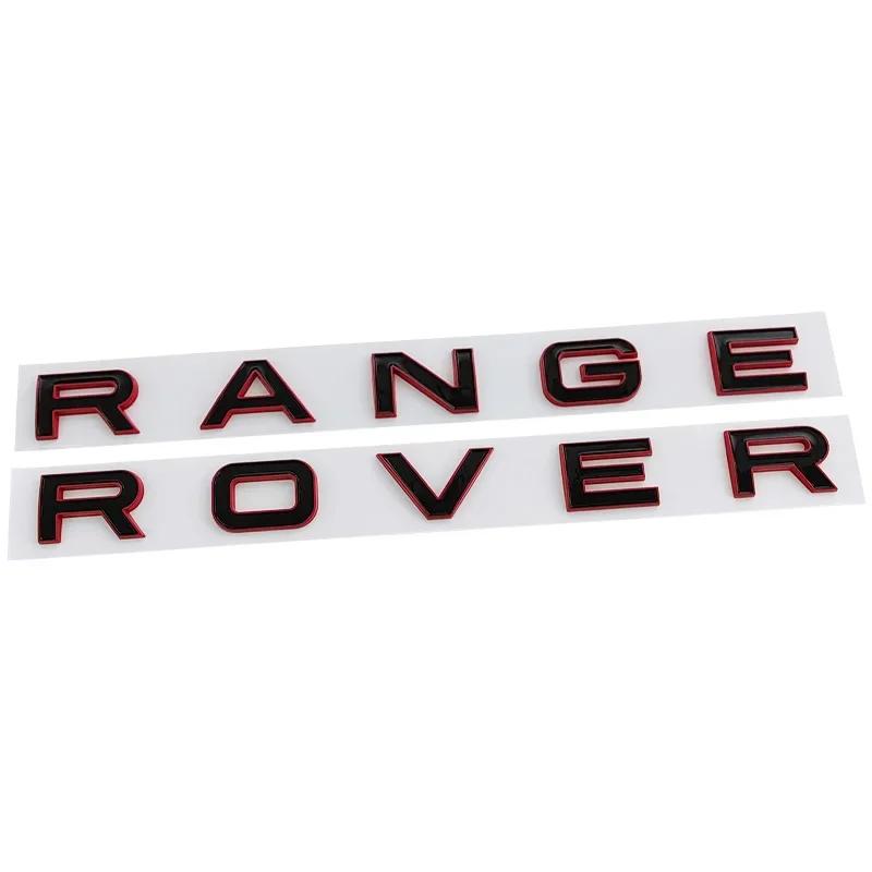 New 3d ABS Logo Range Rover Letters Car Front Hood Badge Trunk Sticker For Range Rover L322 L320 Dicsovery Sport Velar Evoque