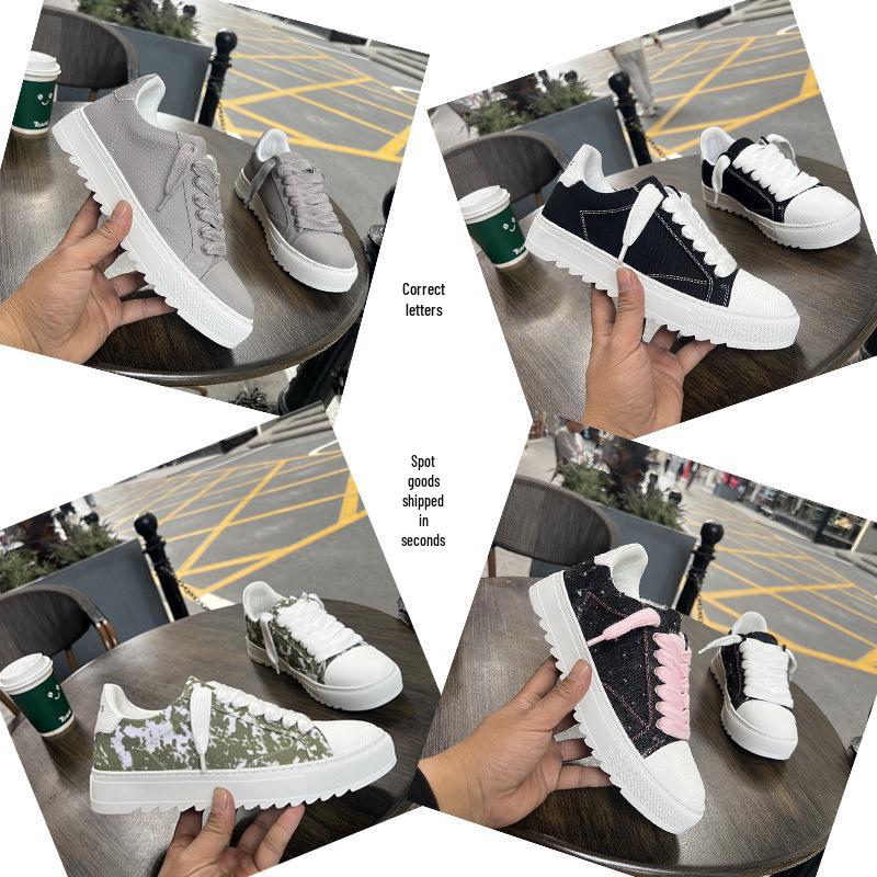 Scarpe Casual da Skateboard da Uomo Europee Versatili con Suola Spessa e Lacci