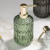 390ML Glass Lotion Bottle Diamond Shape Bathroom Soap Liquid Container Household Glass Shampoo Shower Gel Lotion Storage Bottle