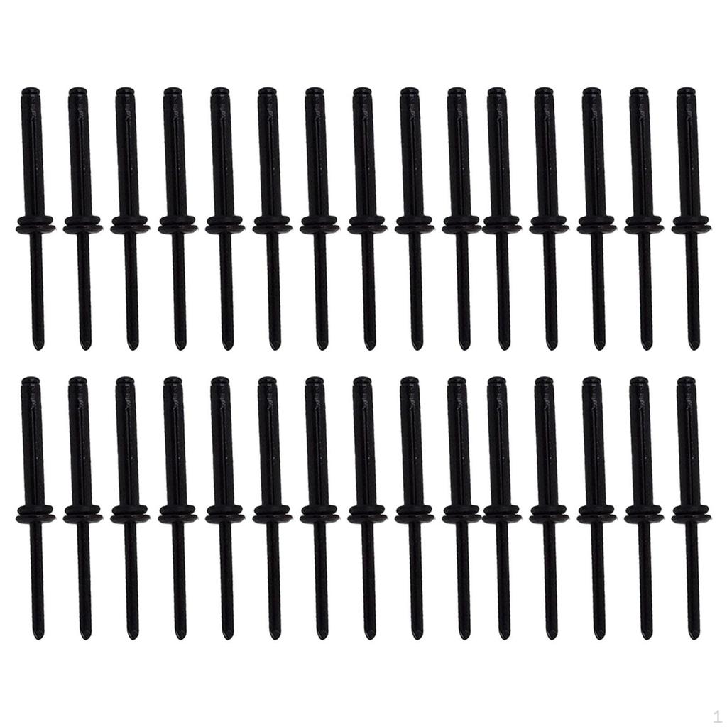 30Pcs Rivets, Kayak Pad Eye Long Grip Bulb Mounting Rivet with O Rings for Installing Canoe