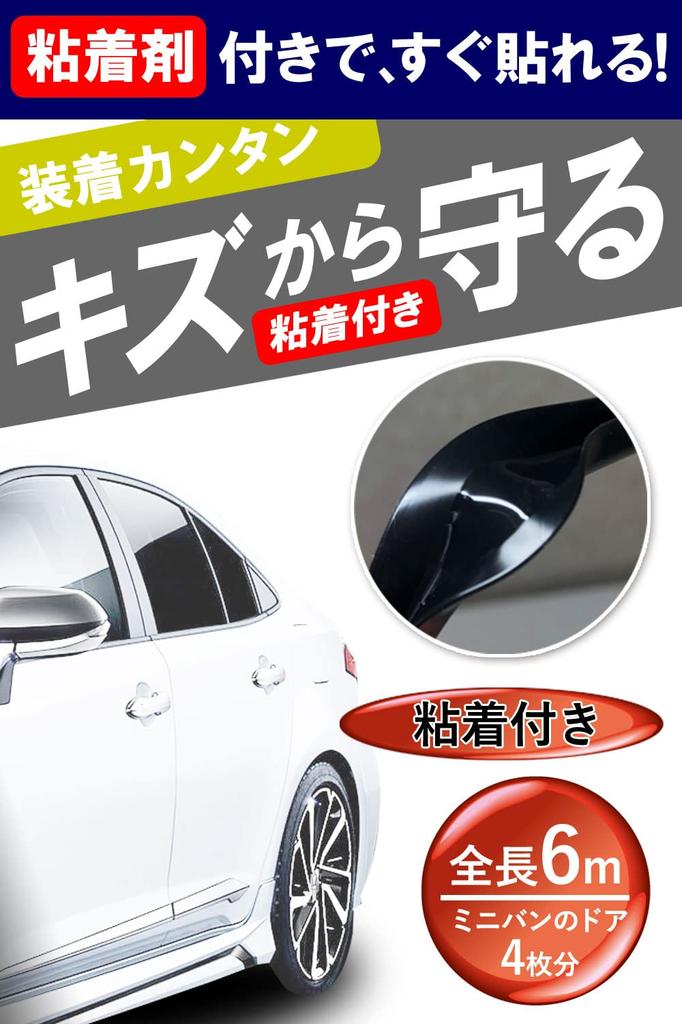 Door Molding with Adhesive Door Guard Made in Japan Car