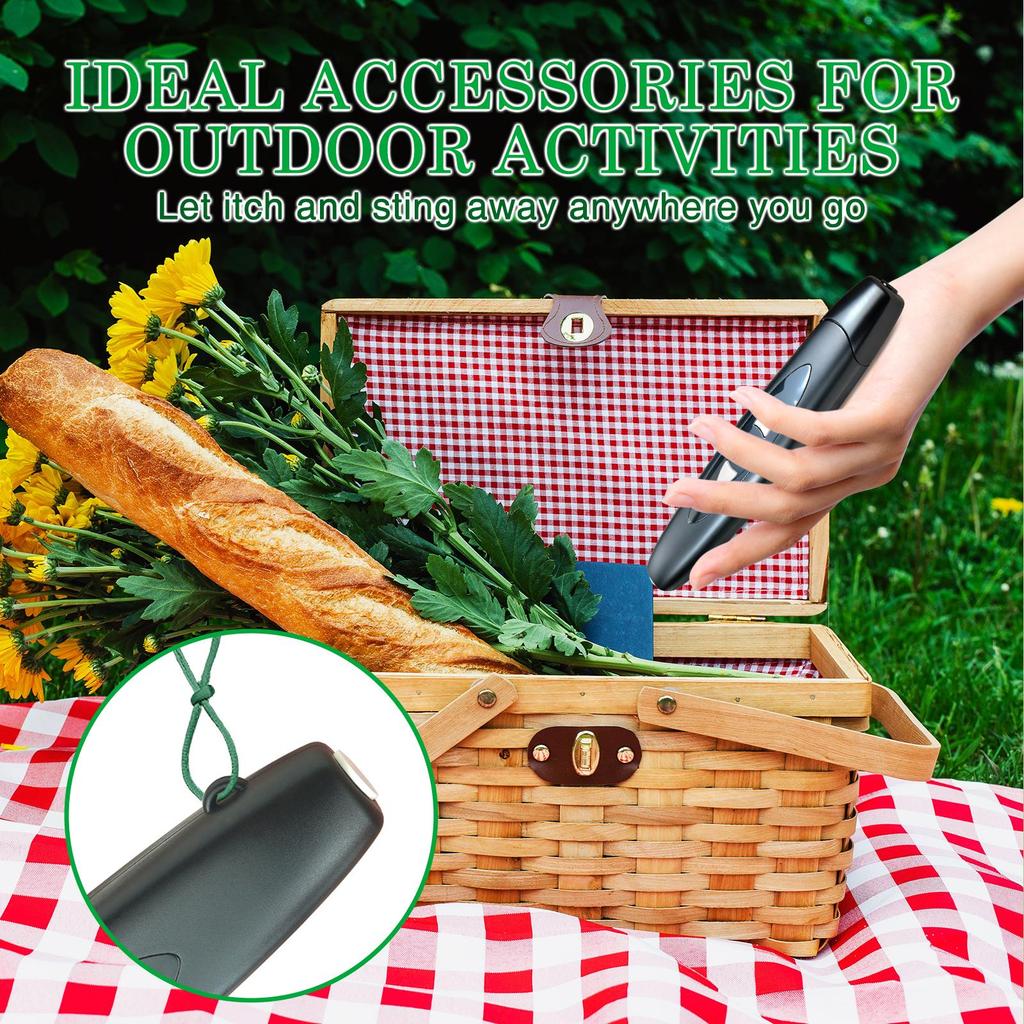Rechargeable Insect Bite Relief Device Chemical Free Heat Pulse Itch Remover For Summer Outdoor
