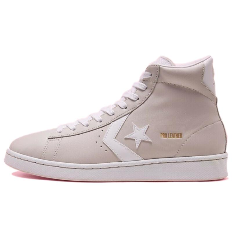 

Converse Cons Pro Leather Повседневные высокие кеды для скейтборда Унисекс Молочно-белый 35