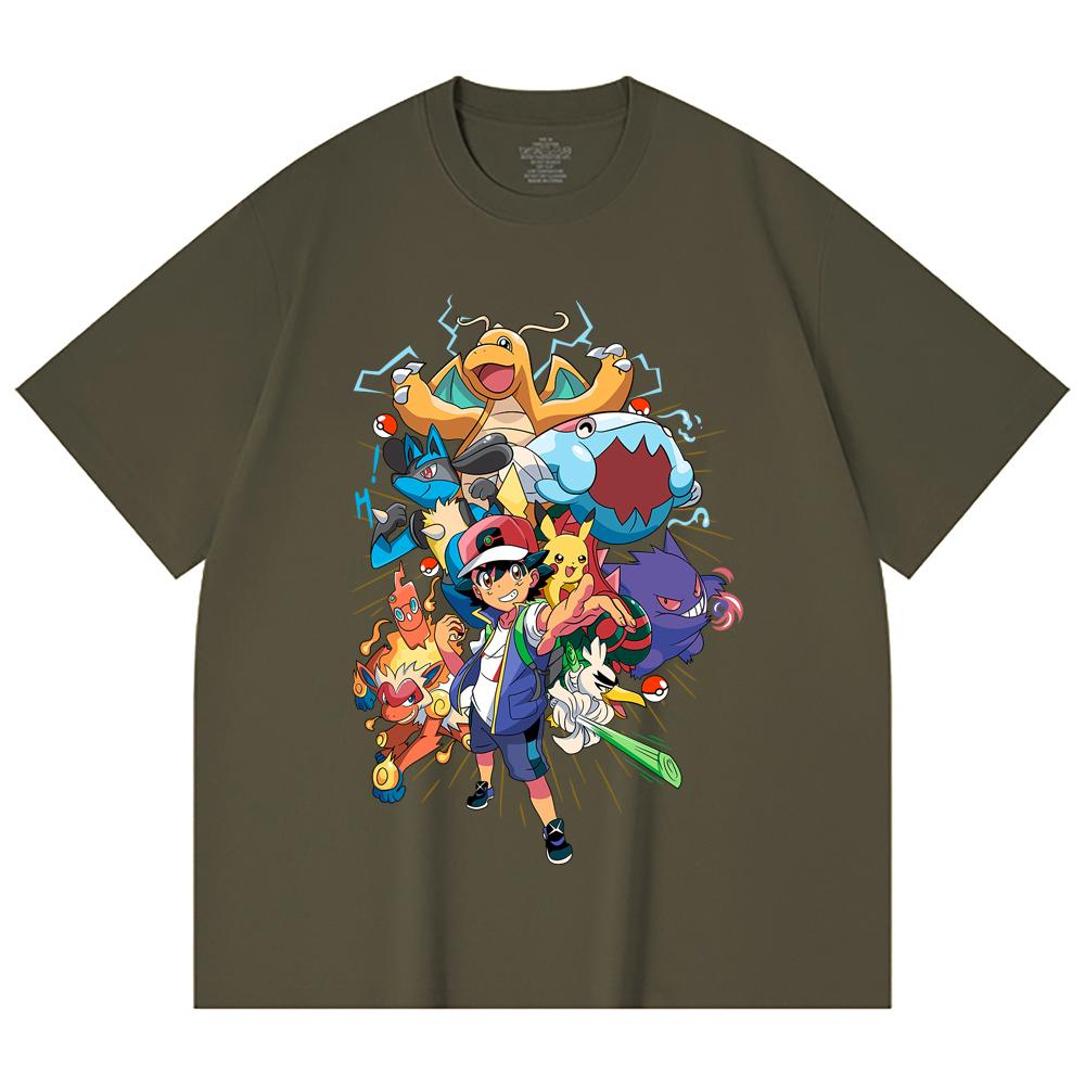 230 Gsm 100% Cotton Pokemon V20 Print Unisex Heavy Cotton T Shirt