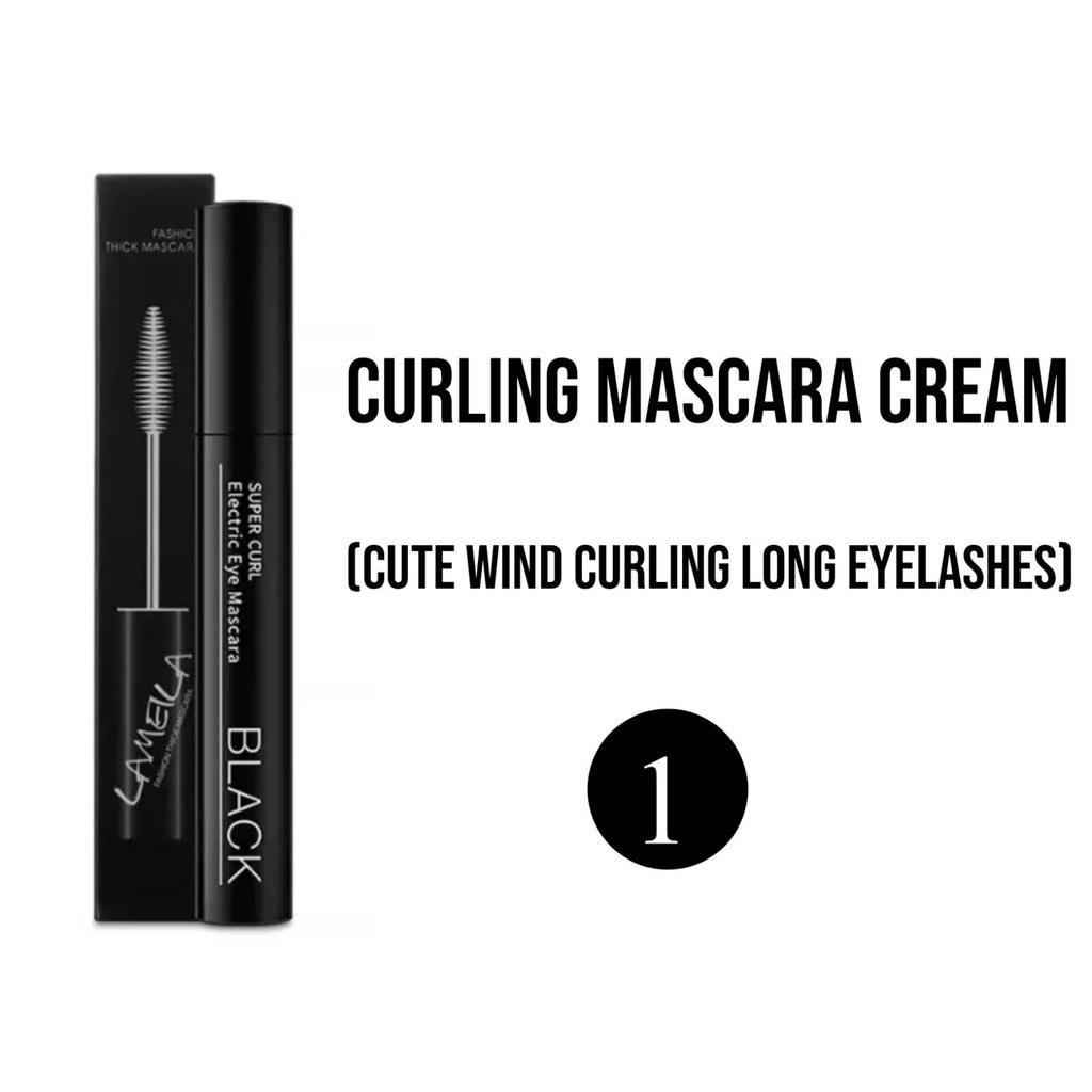 Mascara Permanent Set Natural Slim Long Thick Curl Non-Smudding Crypto Lengthening Waterproof Instant Dry Mascara Student Cosmetics Makeup