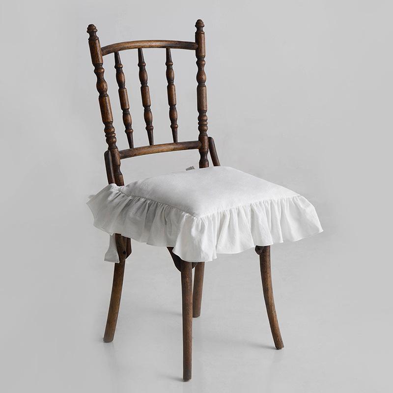 

Воланы Подушка для стула Принцесса Воланы Обеденный стул Подушка для сиденья с наполнителем Рюши Лен Хлопок Напольный коврик Татами Подушка-спинка