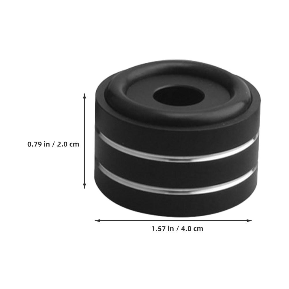 4Pcs Speaker Isolation Feet Pads Aluminum Rubber Anti Slip Shock Absorption Amplifier Speaker Feet Cushions Sound Vibration чёрный