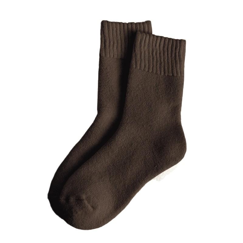 Zhuji Women's Thick Warm Mid-Calf Floor Socks - Cozy, Anti-Cold, Maillard Soft for Autumn/Winter