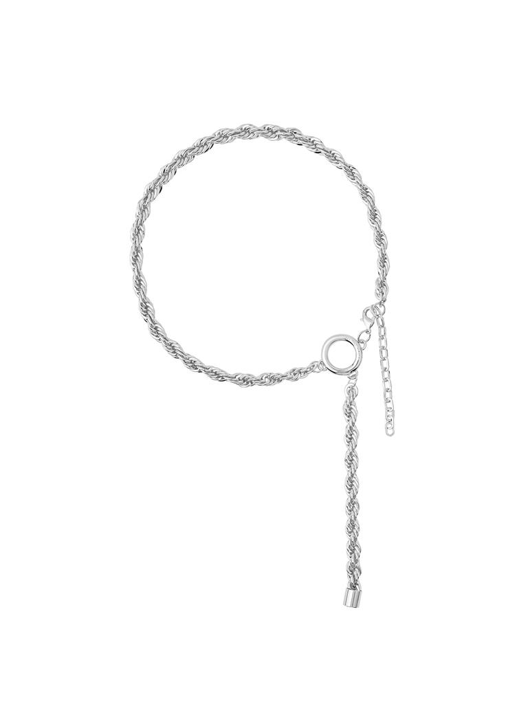 Personal Service Single Rope Chain Necklace / Silver