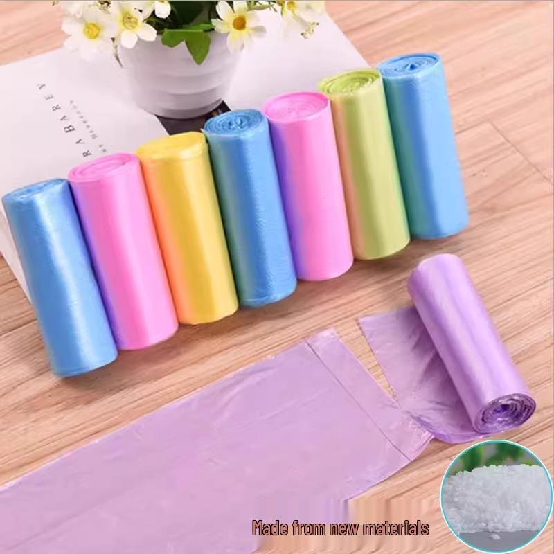 Reinforced Flat Mouth Color Disposal Bags - Eco-Friendly & Thickened for Household Use