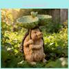 Hedgehog Garden Decor Resin Figurine With Bird Watering Feature For Outdoor Landscaping