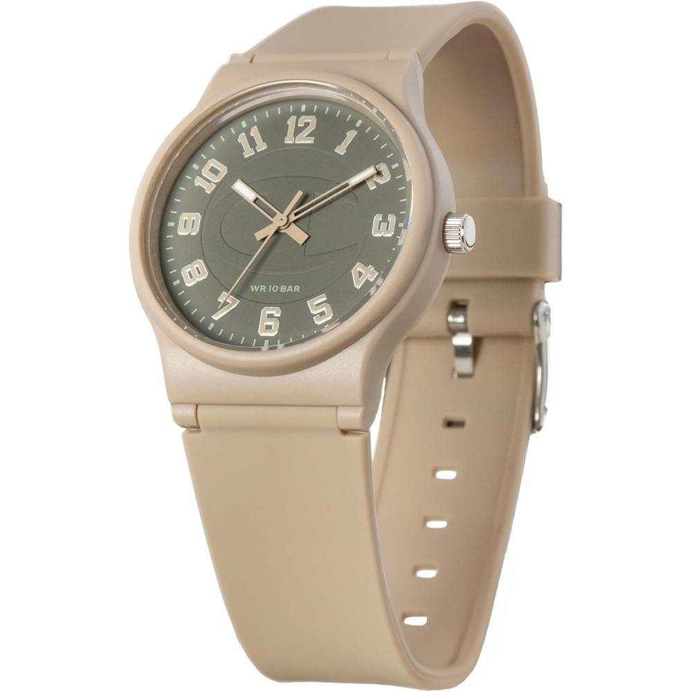 Citizen Q Q [Citizen Q Q] Watch 10 Atm Waterproof Analog Champion Urethane Band V49a 008vk Men S woMen S Beige Beige