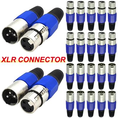 5Pcs XLR Male Female Plug Socket 3Pins Connector for Microphone Audio Cable Connectors LED Light Strips