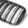 Gloss Black Double Line Style Racing Front Upper Grilles For BMW SUV X5 E53 2004 2005 2006 Sport 4D LCI Grill Racing Accessories