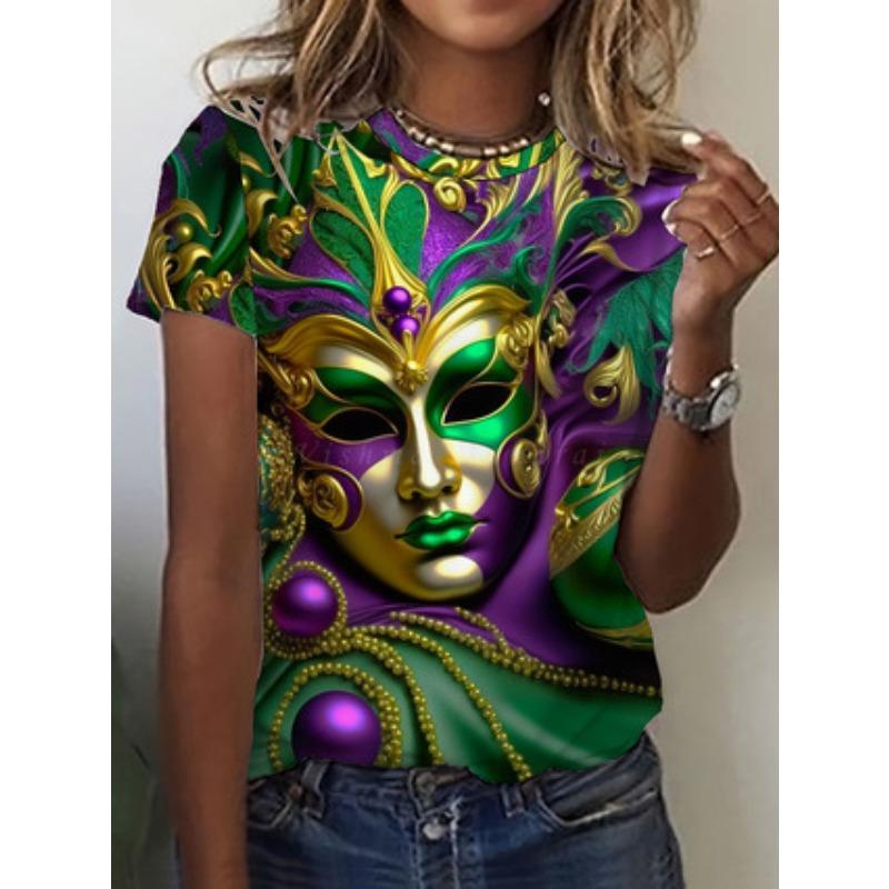 Animal Series 3D Fashion Printed Women's Short Sleeved T-shirt High-definition Three-dimensional Versatile Loose Round Neck Short Sleeved T-shirt
