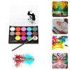 Face Paint Kit Professional Water Based Body Paint 15 Colors Washable Non-Toxic Paints 2