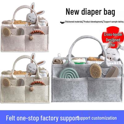 Bolsa de Fraldas de Feltro Espessura 3mm Bolsa de Mão para Mamãe Bolsa de Armazenamento para Bebê