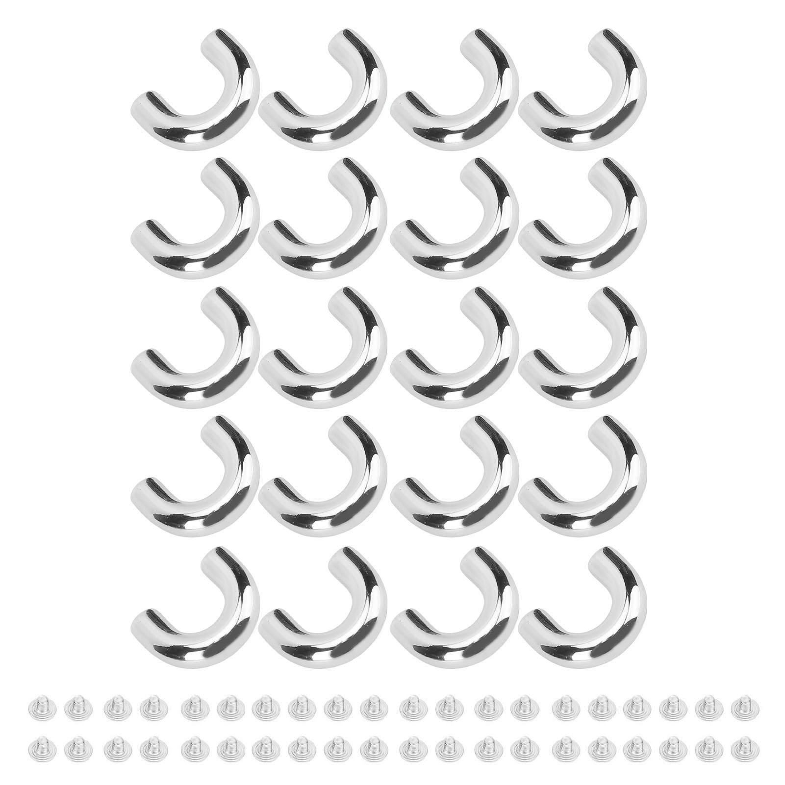 

20 Set Arch Bridge Connector Buckles U Shaped Ring Chain Strap Connectors Zinc Alloy Iron for Bags Crafts Silver серебряный