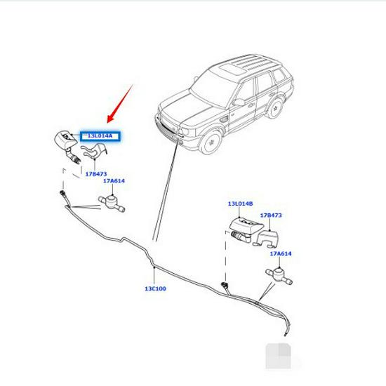 Washer Nozzle for Land Rover Range Rover 2010-2013 Sports Edition (LR015359/LR015358)