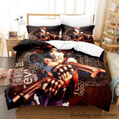 Comfortable Anime Print Bedding Set With Duvet Cover And Pillowcases Single Twin Full Queen King Sizes For Adults And Kids