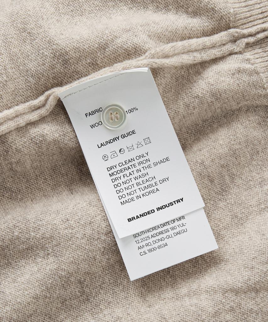 Beulaendideu Comfort Wool Henley Neck Knit [Oatmeal]