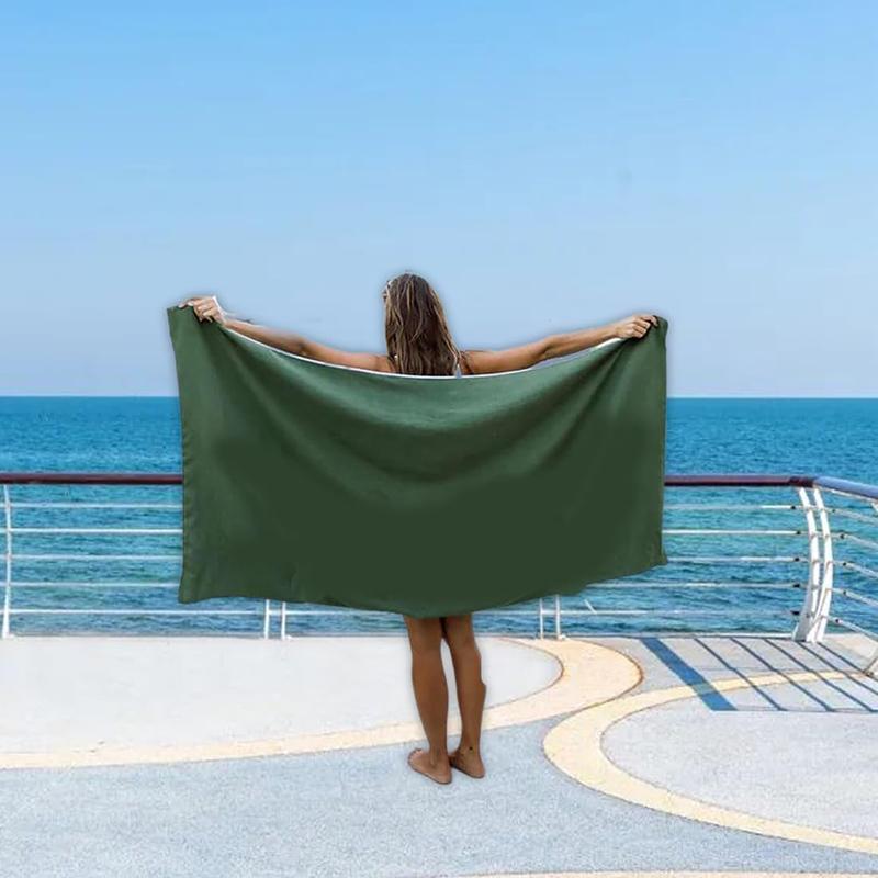 Magnetisches Badetuch für den Außenbereich, schnelltrocknendes, sandabweisendes Strandtuch mit Magnetverschluss für Reisen, Schwimmen, Pool, Yoga, Wandern