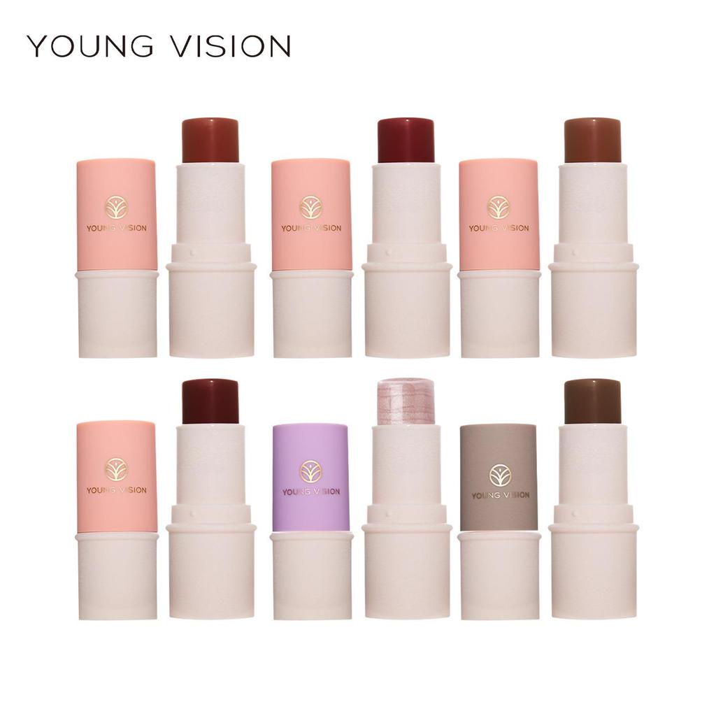 YOUNG VISION Multifunctional Makeup Stick: Highlight, Contour, Matte Blush for Easy Application.