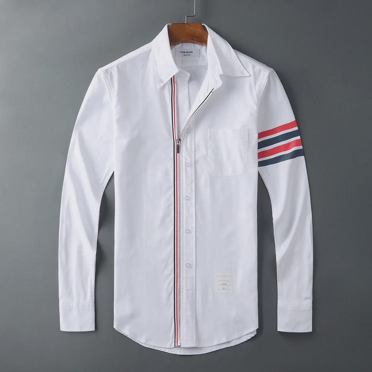 

Tide Brand Унисекс кардиган на молнии и рубашка Oxford Striped 0 белый