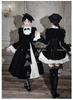 MODKOKU Gothic Lolita Neat and Jabot Ruffle Princess Long Size S Dress, Women's, 3-Layer Tiered, Clean, Ribbon, Lace, Lace-Up, Dress, Dreamy, Cute,