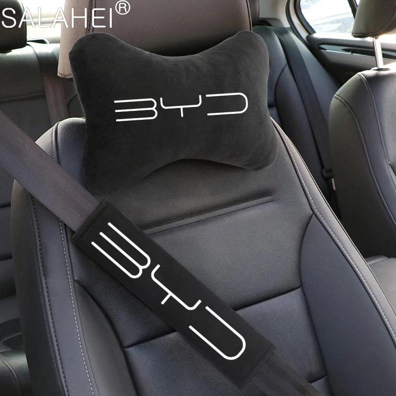 Cojín Protector de Hombro para Cinturón de Seguridad de Coche Almohada Cervical para Reposacabezas de Coche Para BYD Song Qin Han Tang DM 2018 PLUS Song Pro MAX Yuan