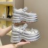 Baotou Sandals Women's Summer New Hollow Breathable Single Shoes Thick Sole Inner Height Increase Small Mary Jane Women's Shoes