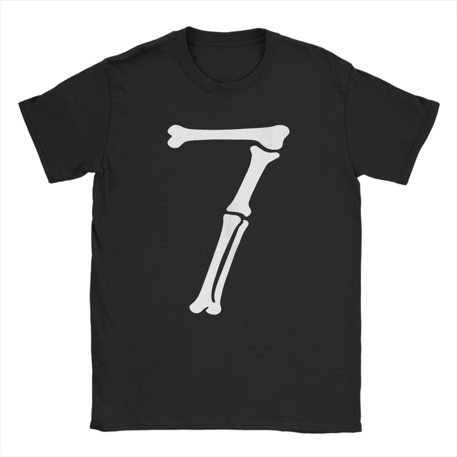 

7 Number Seven Bones Graphic Funny School Halloween T-Shirt Summer Leisure T-Shirts Couple Cotton O Neck 4XL 5XL 6XL Clothes S