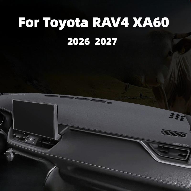 Dashboard Anti-UV Mat Cover For Toyota RAV4 XA60 2026 2027 genuine leather Center Console Sunshade Protector Pad Car Accessories
