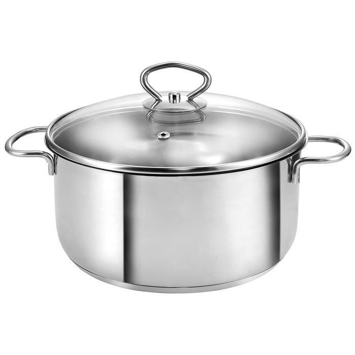Kopf 124726 Cocotte Merkur, Ø 24 Cm, Hauteur De 11,5 Cm, 4 Litres, Inox: Cuisine & Maison