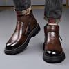 2024 Nové pánské polobotky Chelsea - Britský styl, boční zip, všestranné, sametová podšívka.