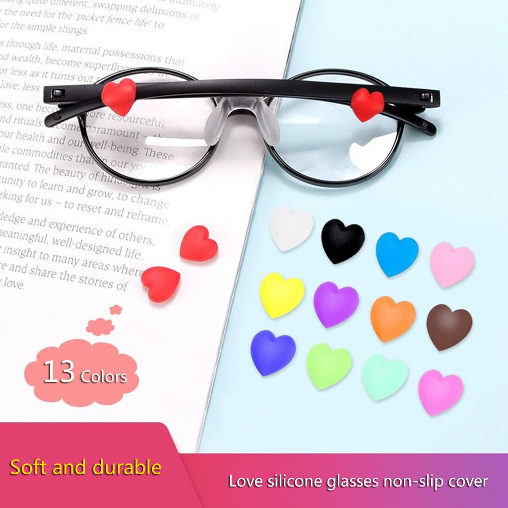 Silicone Ear Hook for Glasses Sunglasses Reading Glasses Retainers Heart-shape Glass Retainer Eyeglass Ear Grip