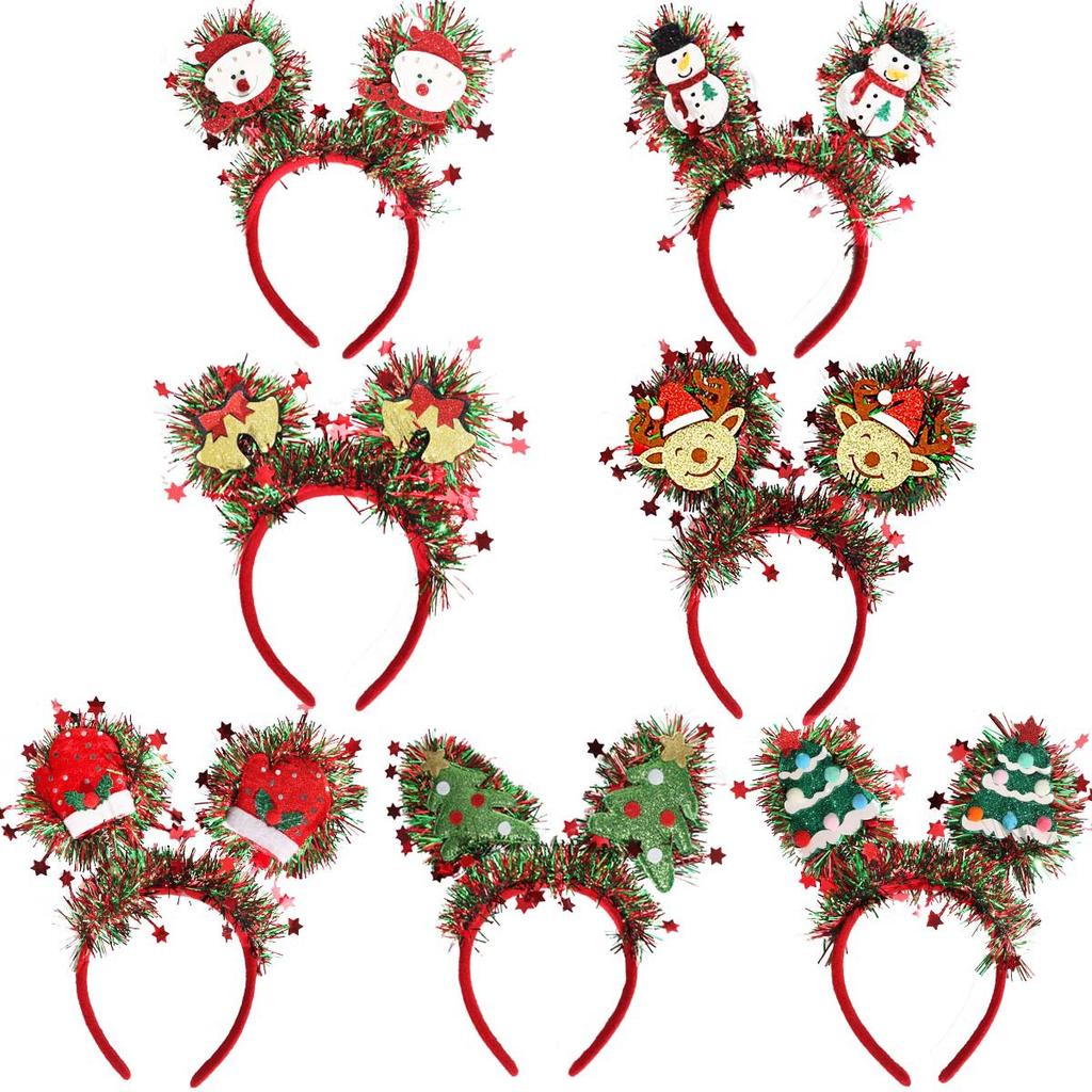 Christmas hair clip for women new year headband new year hoop on the head teenage girls accessories christmas hair band