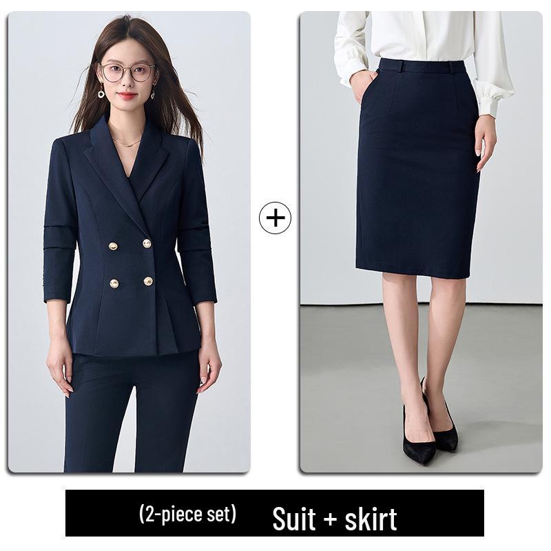 Set Costum Profesional de Înaltă Calitate pentru Femei pentru Recepționiste, Profesori și Personal de Salon - Slim Fit și la Modă