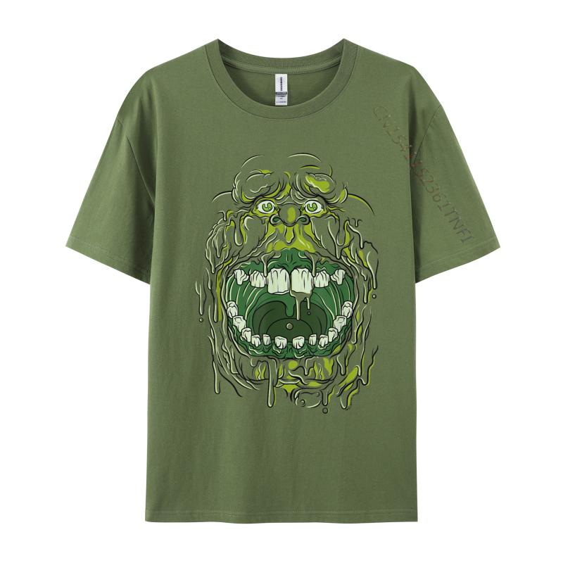Slimer Face Halloween Costume Casual Tshirts Wholesale Camisa Leisure Cotton Student Luxury Designer T-Shirts